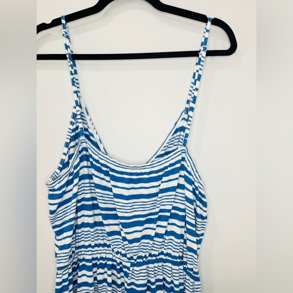 American Eagle Outfitters|Blue White Stripes 100% Cotton Wrap Romper NWT XL TALL - Picture 11 of 11